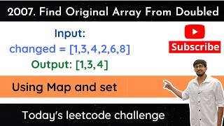 Leetccode 2007 Find Original Array From Doubled Array