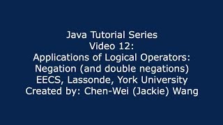 EECS1021 Java Tutorial 12