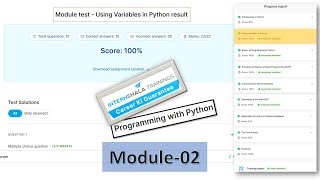 Programming with Python Module 2 Using Variables in Python Solutions || Internshala || by Vikas sir