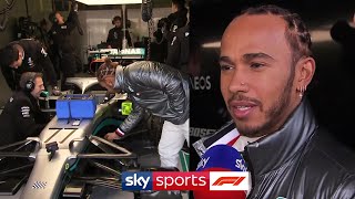 Lewis Hamilton \u0026 Valtteri Bottas react to the new Mercedes W11!