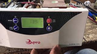 Apro display sine wave inverter low bettry fault solv