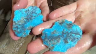 Young Blade-Runner Carves Kingman Turquoise Gem