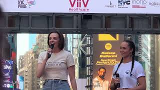 Wicked sings at Broadway Pride with Talia Suskauer and Lissa DeGuzman