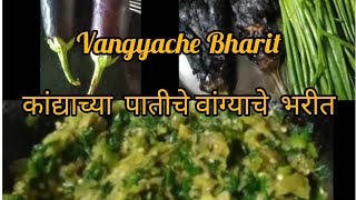 कांद्याच्या पातीतले वांग्याचे भरीत|Spring Onion Brinjal Bharit|Tiffin receipe @MeeRaasCorner