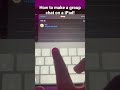 How to make a group chat on a iPad