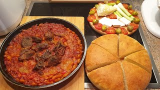 Iftari i katert,Tavë me pasul dhe bukë te shtepis👌😋,Bohnen suppe und selbstgemachte Brot👌😋