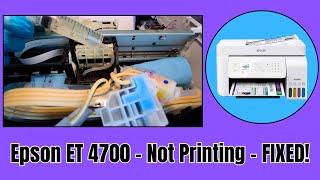 Epson ET 4700  - How To Clean Printhead [Black, Color Not Printing] Printing Blank Pages - FIXED!