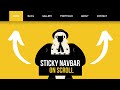 How To Create A Sticky Navigation Bar Using Html Css And Javascript