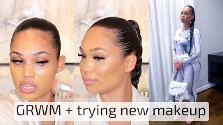 GRWM + OUTFIT| NEW EVERYDAY MAKEUP ROUTINE + RARE BEAUTY MAKEUP REVIEW...| Briana Monique’