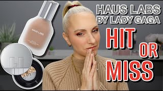 HAUS LABS FOUNDATION \u0026 POWDER REVIEW | 10 HR WEAR TEST | OVER 40 | DRY SKIN