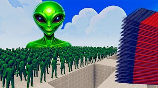 100x ALIEN + 1x GIANT vs 3x EVERY GOD   Totally Accurate Battle Simulator TABS