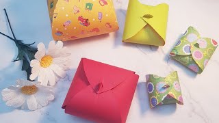 선물상자 선물포장 종이접기/ 크리스마스 깜짝선물 포장하기/쉬운 종이접기로 상자 만들기/gift wrapping/origami