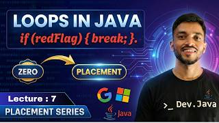 Java Loops Explained : For/While/Do-while | Break vs Continue | Placement Course