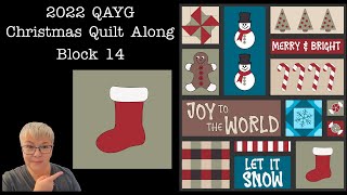 QAYG Christmas Quilt Along - - Block 14 - Free pattern and live with Lisa Capen Quilts