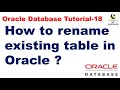 How to rename the existing table in oracle? | Oracle Database Tutorial| Database interview questions