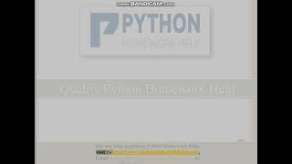Quality Python Homework Help