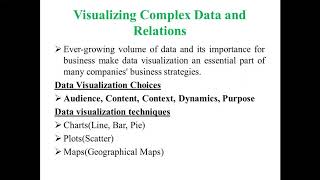 Video 11 Visualizing Complex data and Relations