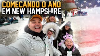 MONTANHA RUSSA NA NEVE + SKI BÓIA E COMPRAS NO OUTLET FÉRIAS EM NEW HAMPSHIRE