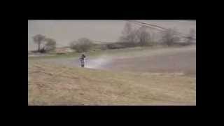 Standing wheelies on Yamaha YZ 450-F