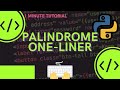 Interview Question: Palindrome Number In one line in Python #Shorts