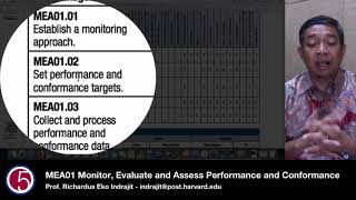 MEA01 Monitor, Evaluate and Assess Performance and Conformance by Prof. Eko Indrajit