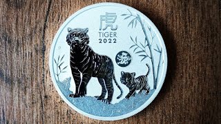 Lunar III 2022 Year of the Tiger 1 oz Silver from Perth Mint