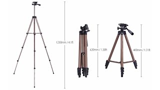 WEIFENG WT3130 Portable Camera Tripod Aluminum with Rocker Arm for Canon Nikon Sony DSLR Camera