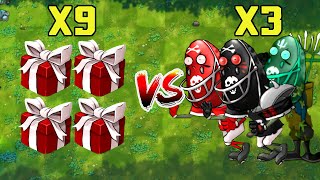 4 Fusion Plants Box Vs 3 Football Nut Zombie - Who Will Win? PVZ 1 Fusion Challenge