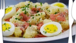 Salade de pomme de terre au saumon fumé