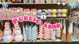 Public ASMR At Hobby Lobby | Christmas Tapping and Scratching (Camera tapping + Light Whispers)