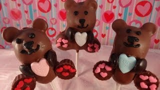 Valentine's Day Teddy Bear Cake Pops