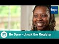 Be Sure - Check the Register