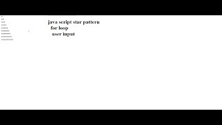 STAR PATTERN JAVASCRIPT for loop input get element by id