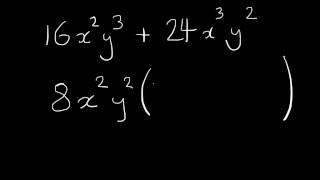 Factorising by taking out common factors
