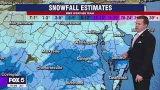 Snowstorm pummels DC, Maryland, Virginia: Latest updates \u0026 totals