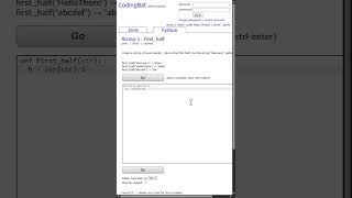 🧮 CodingBat – Python - String 1 - 07 first_half