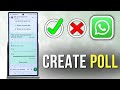 How to Create a Poll in a WhatsApp Channel