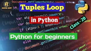 20.Python Bangla Tutorial - Tuples Loop in Python.