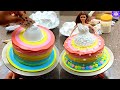 Rainbow 🌈 Colour Doll Cake Design | Barbie Doll Colorfull Cake Decorating | New Doll Cake #cake