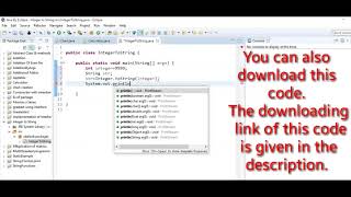 How to convert integer to string in java(eclipse)