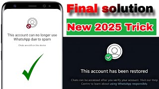 This Account Can No Longer Use Whatsapp Problem 2025 Whatsapp Account