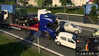 #eurotrucksimulator2  難得假日還要上班送貨!! 難得開到電動卡車