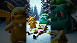 Pikachu And Bulbasaur Vs Spongebob Mudkip Sinister Claw And Mr Crab #pikachu #ai #pokemon