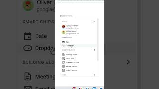 How to use smart chips and building blocks in Google Docs 📃 #Shorts