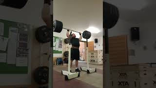 100kg/220lbs x 5 Strict Press PR