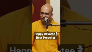 Happy Devotee है Best Preacher | HG Amogh Lila Pr #amoghlilaprabhu #preaching #shorts #viral #iskcon