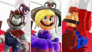 Super Mario Odyssey - Mario Crashes Bowsers Wedding in every Outfit