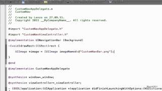 Xcode 4 iPhone SDK Tutorial - Custom Navigation Bar (Beginners) HD