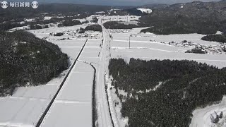 北陸大雪　北陸道の立ち往生3カ所で解消、依然58台残る