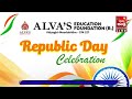 republic day celebration alva s education foundation r. vidyagiri moodubidire